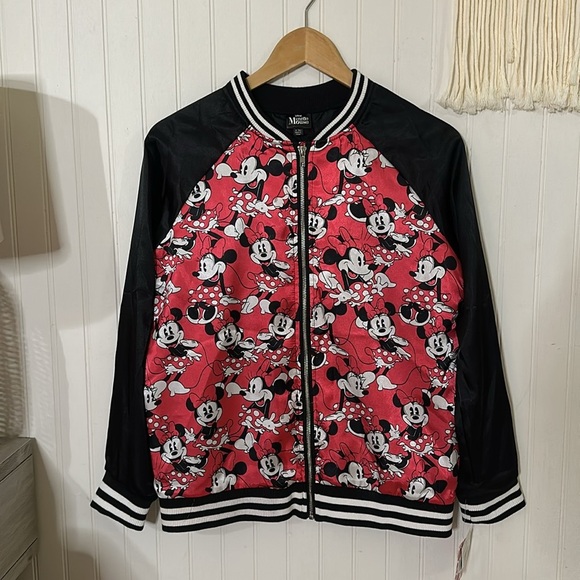 New! Disney Minnie Mouse Zip Up Lightweight Jacket sz XL (16) - Picture 3 of 12